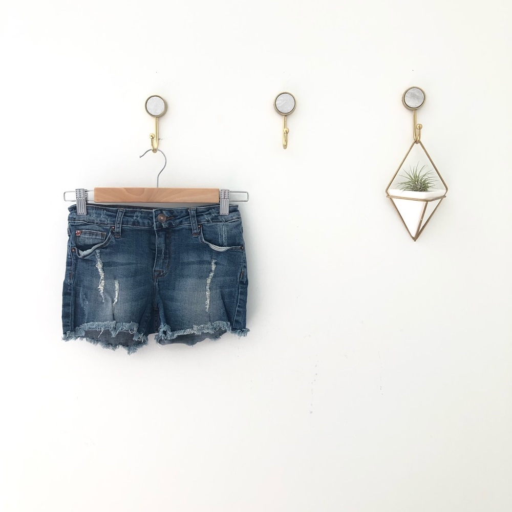HUDSON girls jean distressed shorts sz 10